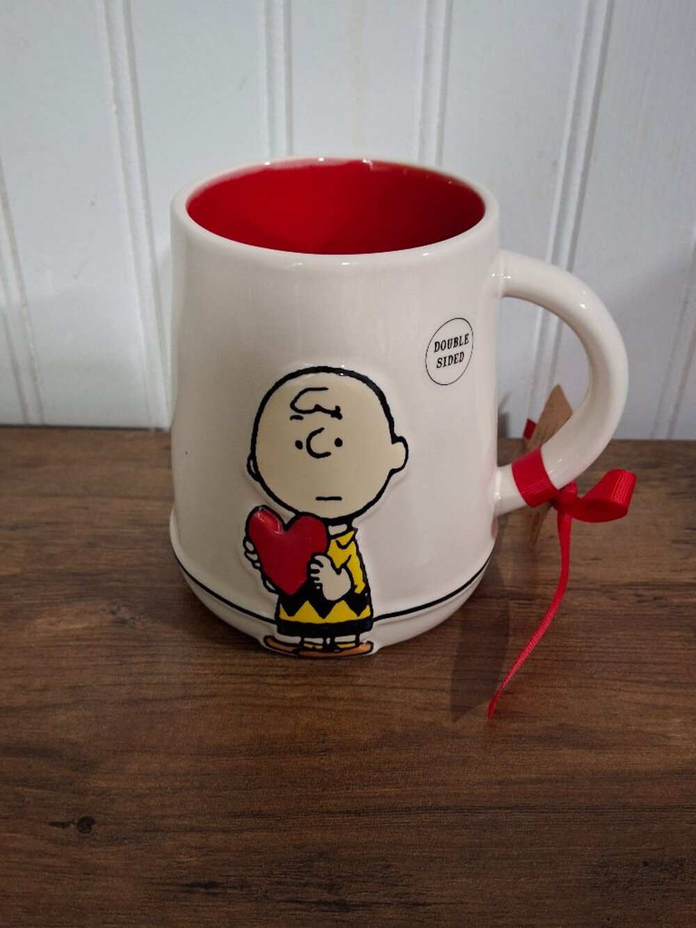 New Rae Dunn Peanuts Valentines Day Mug Charlie Brown Be My Valentine Hearts